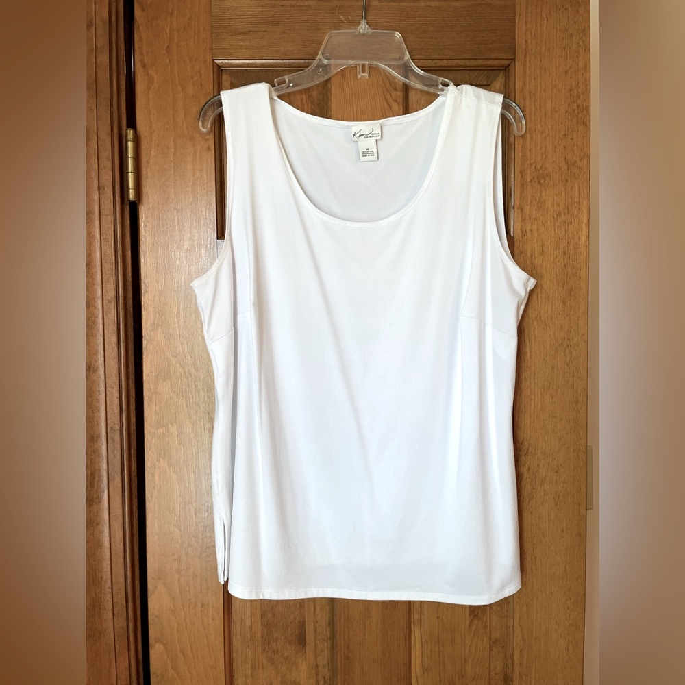 Kim Rogers white sleeveless top Size 1X